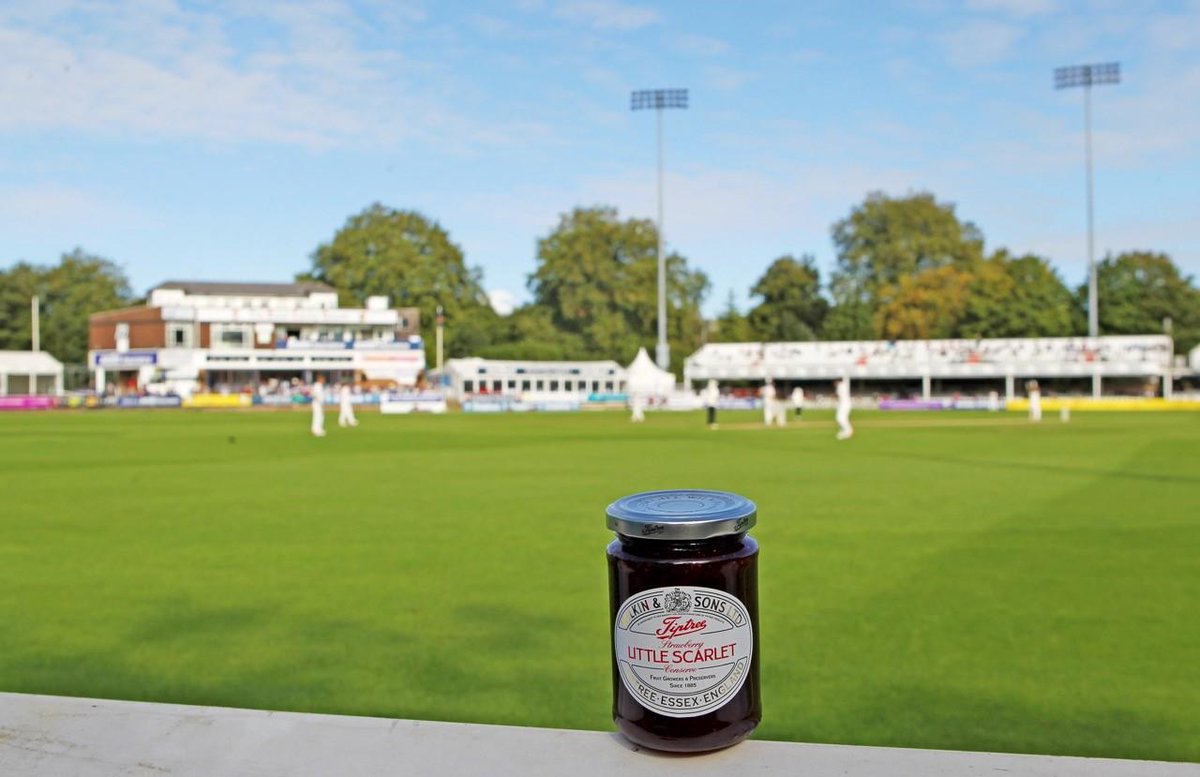EssexCricket's tweet photo. Special thanks to @tiptree who generously donated pots of jam for our Members - Enjoy! #SconeAnyone #FirstClassJam http://t.co/8gNrooC3Py