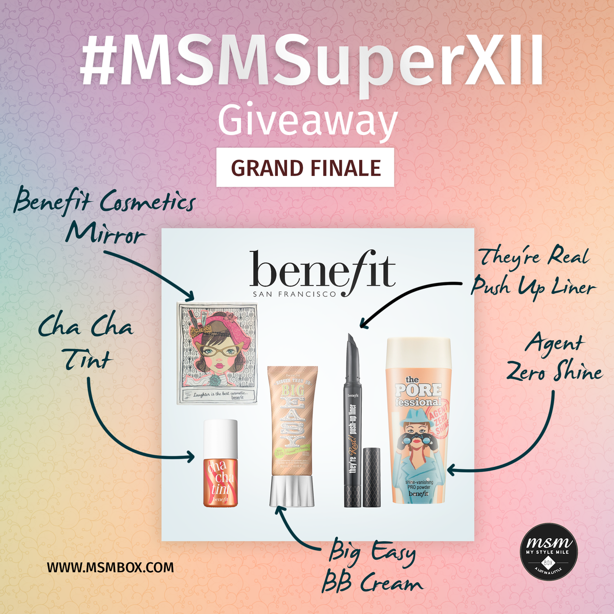 msmboxindia's tweet photo. Win this @BenefitBeauty hamper with the #MSMSuperXII giveaway. Participate here: http://t.co/gXGX4T1DYW #giveaway http://t.co/2WaxyWzRqf