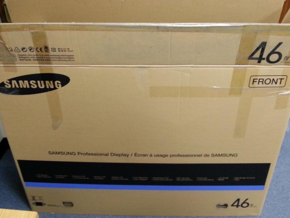 46" Samsung Professional Displays mail me for prices.