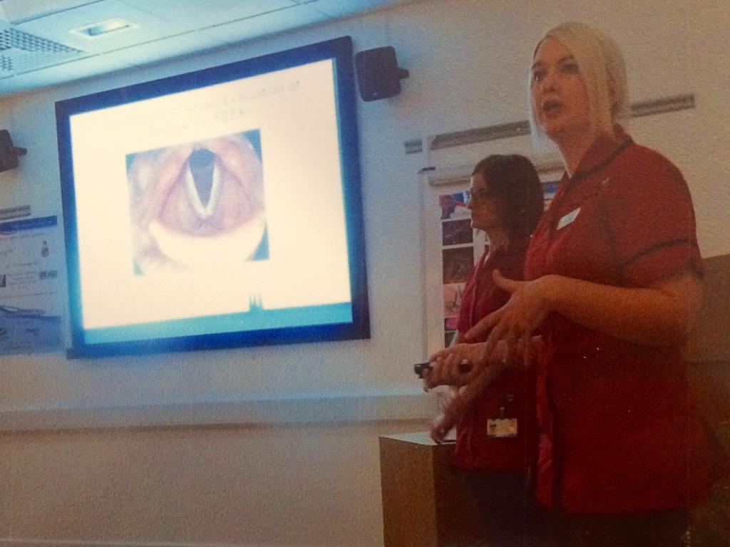 UHCW_SLT's tweet photo. SLT Debbie and Lottie spoke to neurosurgeons this week on the role of SLT in rehab #teamuhcw #neurosurgeryupdate http://t.co/0ppCIuItXX