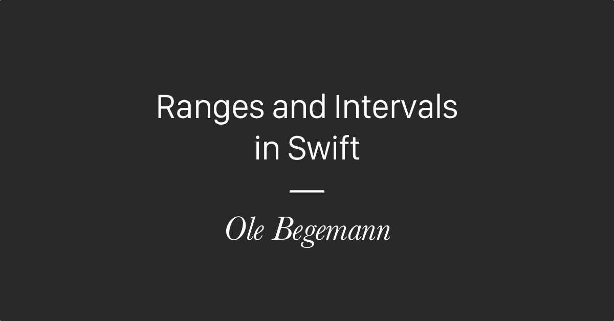 SwiftLDN's tweet photo. Ranges and Intervals in Swift

by @olebegemann | #swiftlang
http://t.co/PG8sozon3N http://t.co/XXcDp1WRev