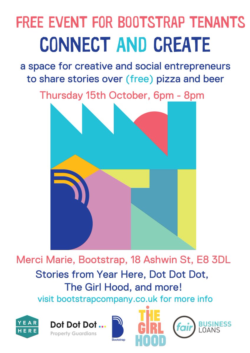 Looking forward to joining @BootstrapCampus for this event. Speaking with @3dotproperty @yearhere #ConnectandCreate