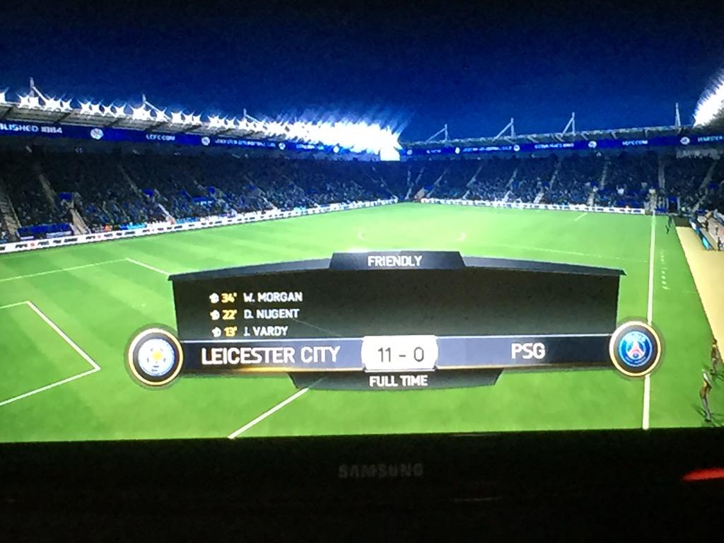 Hang ur head in shame <a href="/davejsimpson88/">david simpson</a> getting beat 11-0 by me with Leicester #fifa#needtopractice!'🙈🙈