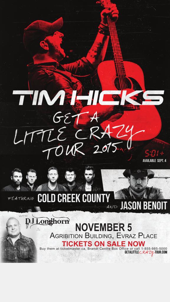 Time to get a little crazy with <a href="/timhicksmusic/">Tim Hicks</a> <a href="/JBenoitcountry/">Jason Benoit</a> <a href="/coldcreekcounty/">Cold Creek County</a> . I am so honored!! #blessed