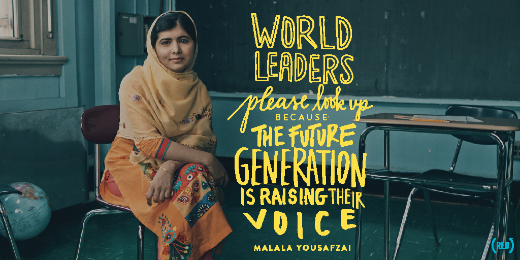 RED's tweet photo. Retweet if you agree: My voice has the power to change the world. #UNGA #GlobalGoals http://t.co/AXyaRX8g3e