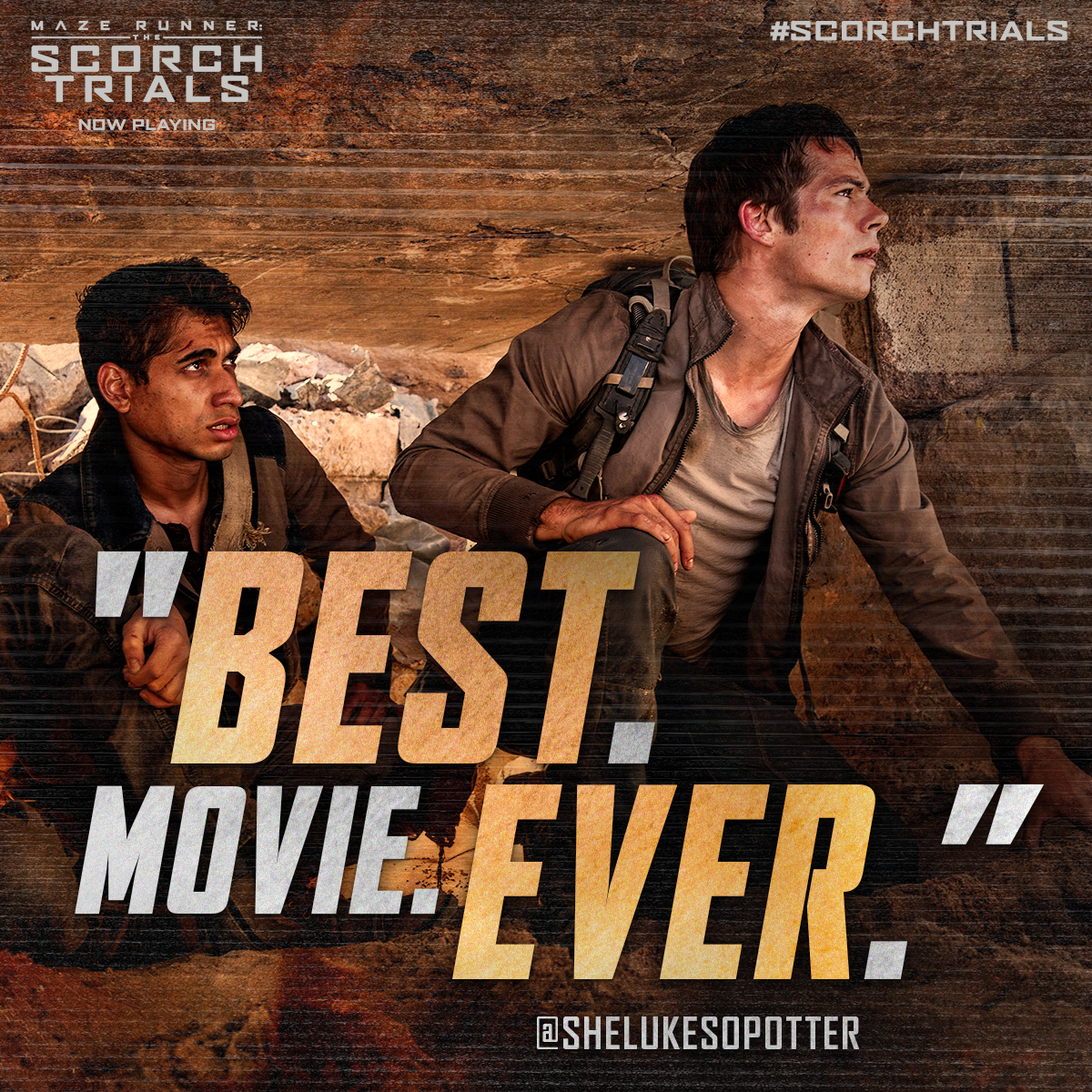 MazeRunnerMovie's tweet photo. A Scorch fan doesn’t lie. See The #ScorchTrials in theaters today. http://t.co/oBhZ5ZfOaV