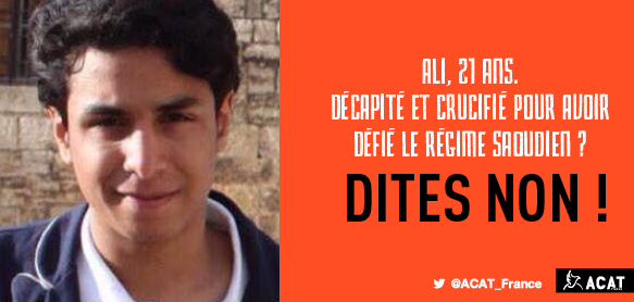 Denis_Branche's tweet photo. .@KingSalman don't let Ali Al Nimr die ! http://t.co/5PFkB1gNov via @ACAT_France