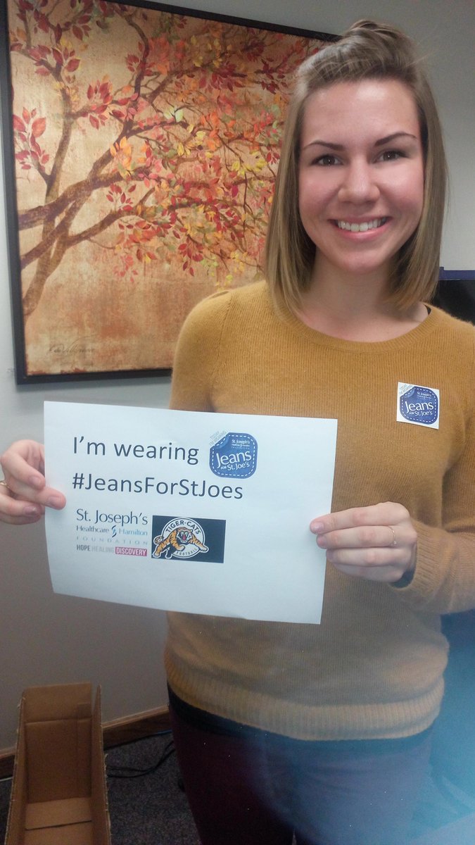 Chele89's tweet photo. @stjoeshamilton I'm wearing #JeansForStJoes ! http://t.co/u7atdbWWIK