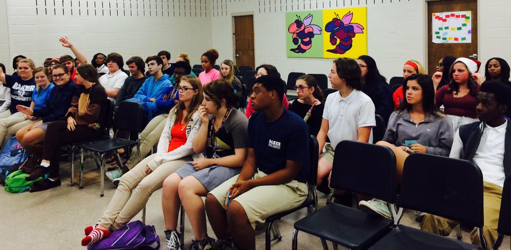 BakerFame's tweet photo. Gene Murrell from 92ZEW spoke to  FAME students about careers in radio broadcasting, music, and acting on 9/24! http://t.co/Oxqj73RrZV