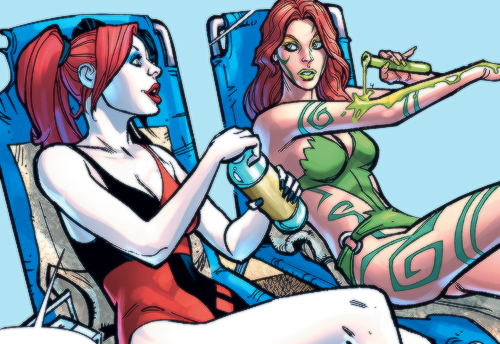 harley quinn and poison ivy // dc comics