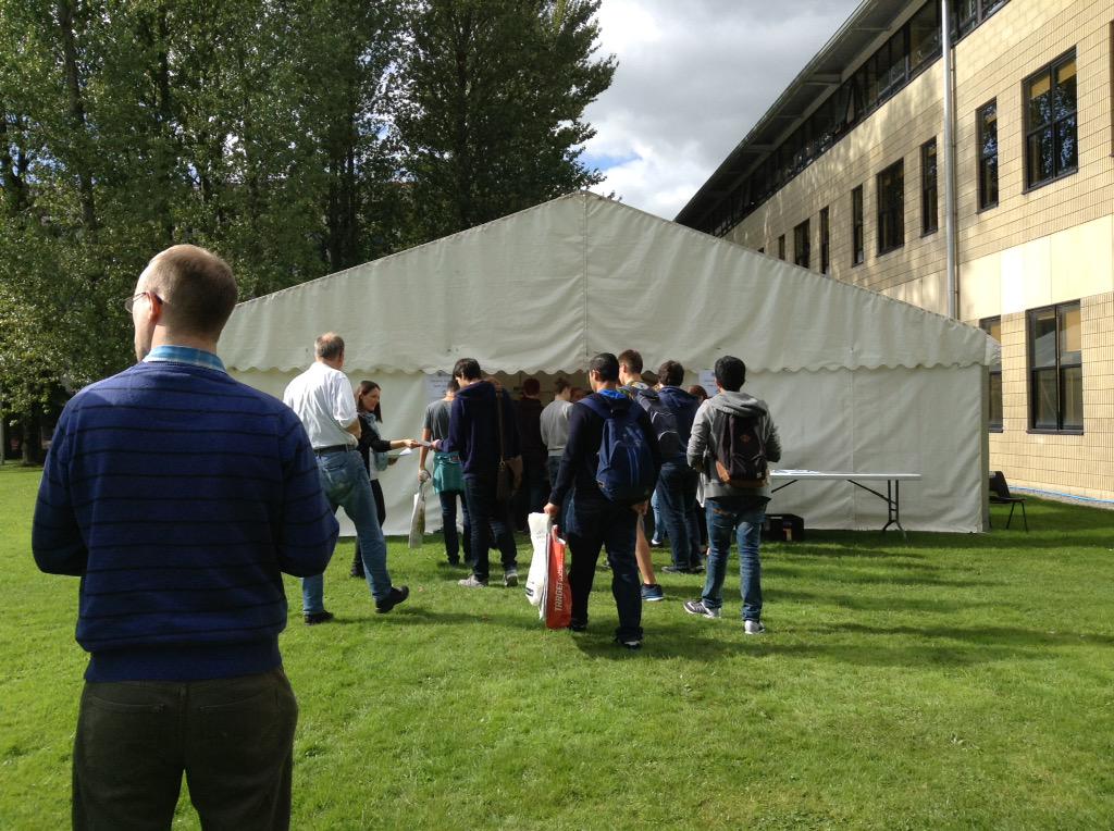 BathChem's tweet photo. Meet the tutors in the marquee for the new first year cohort #BathFW15 http://t.co/RfZ3wvBe3A