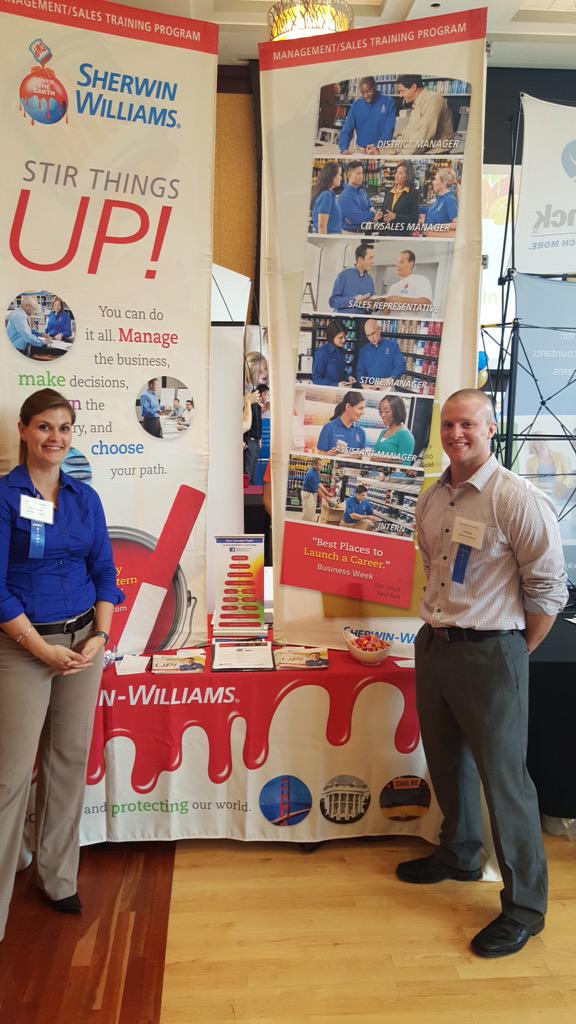 SWCareers_MWD's tweet photo. Sherwin-Williams had a blast speaking with all the @UWEauClaire students yesterday! #SWCareers http://t.co/FDlICBv1pq