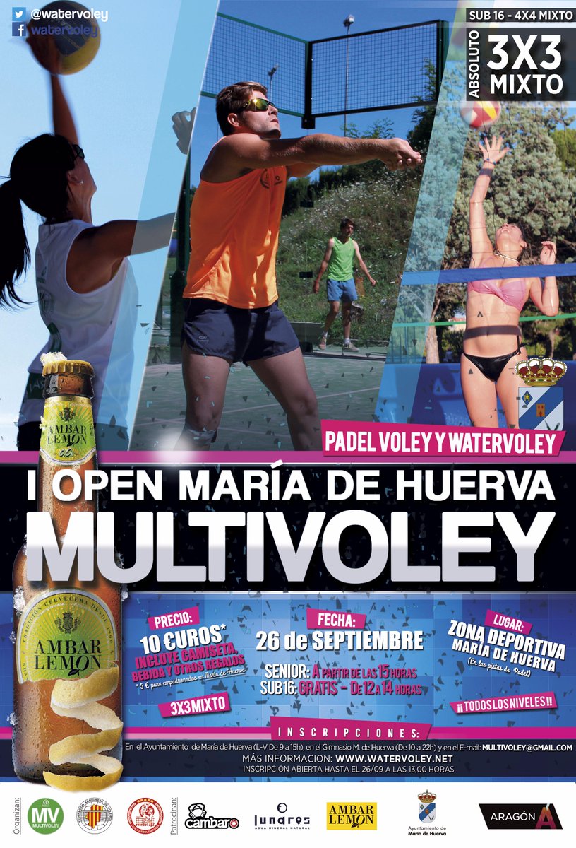 Os dijimos que el verano no terminaba. Mañana fantástico día para el #Multivoley2015 de Maria de Huerva. ¡Inscríbete!
