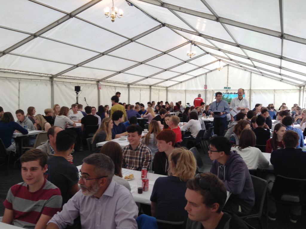 BathChem's tweet photo. Lots of new Chemists... A tent full in fact #BathFW15 meet the tutors http://t.co/gb5YOSj9cN