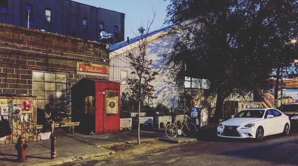LexusEast's tweet photo. #FSportFriday is here at #LexusEastern! The #IS #FSport is on the prowl in #Brooklyn @RobertasPizza http://t.co/pEdvXabqhP
