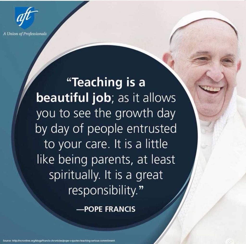 The Pope knows what it's all about. Well said. #oklaed #PPF