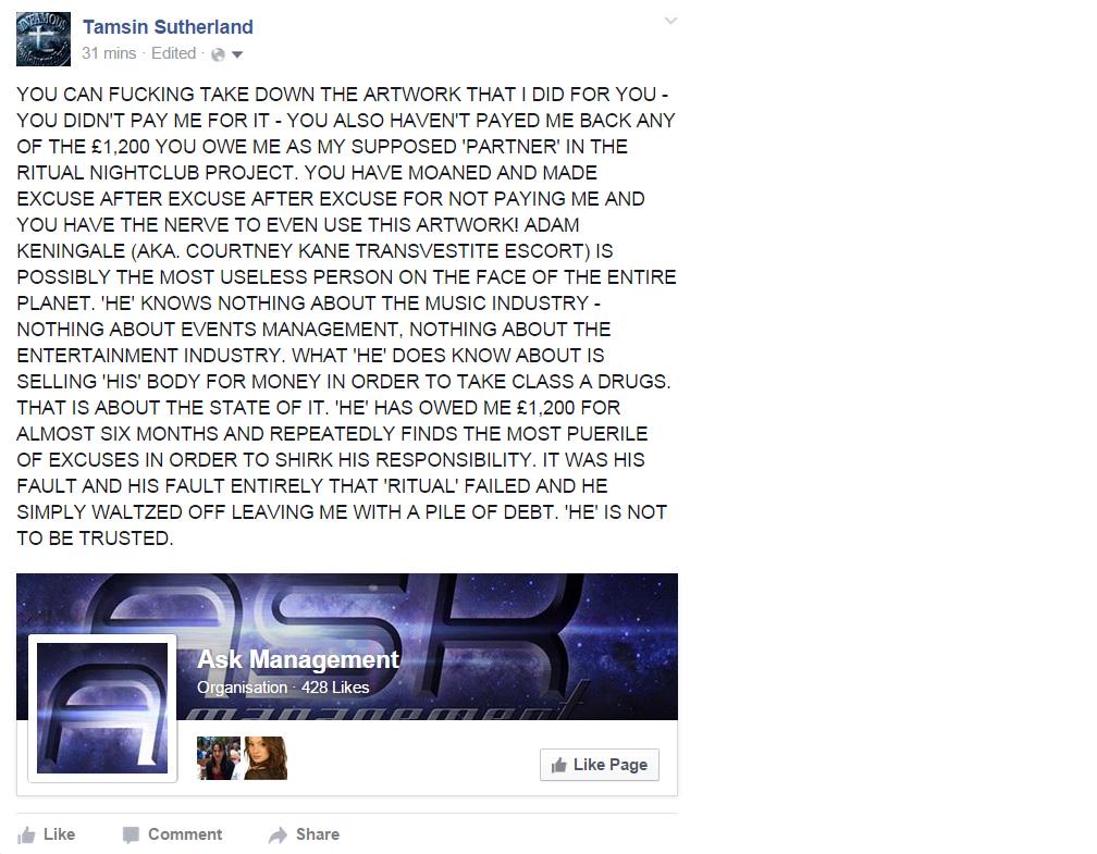 RitualClub's tweet image. ADAM KENINGALE - @AskAdamHow IS NOT TO BE TRUSTED AT ANY LEVEL WHATSOEVER. 'HE' IS A RIP-OFF CONFIDENCE TRICKSTER