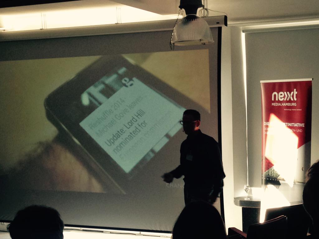 May_Lena's tweet photo. "What is Tesla? A computer for your butt." Great insights by  @changeist at #insight15 @NextMediaHH http://t.co/KO1RgUHTFJ