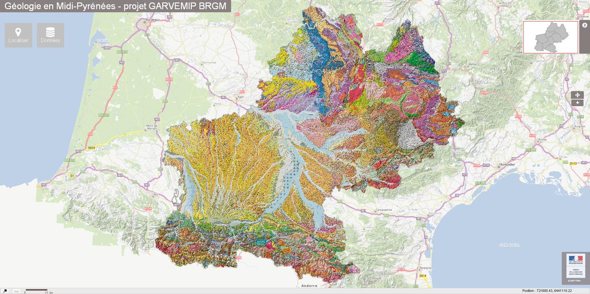 La carte géologique dynamique de Midi-Pyrénées est  disponible sur <a href="/MIPYGEO/">MIPYGEO</a> Un grand merci au <a href="/BRGM_fr/">BRGM</a>