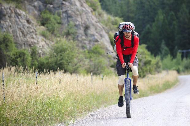 IJM's tweet photo. This guy is riding abt 2,700mi on a unicycle to help #endslavery. Crazy? Maybe. Awesome? YES: http://t.co/d255VQ3bp0 http://t.co/EE6QVZKsGS