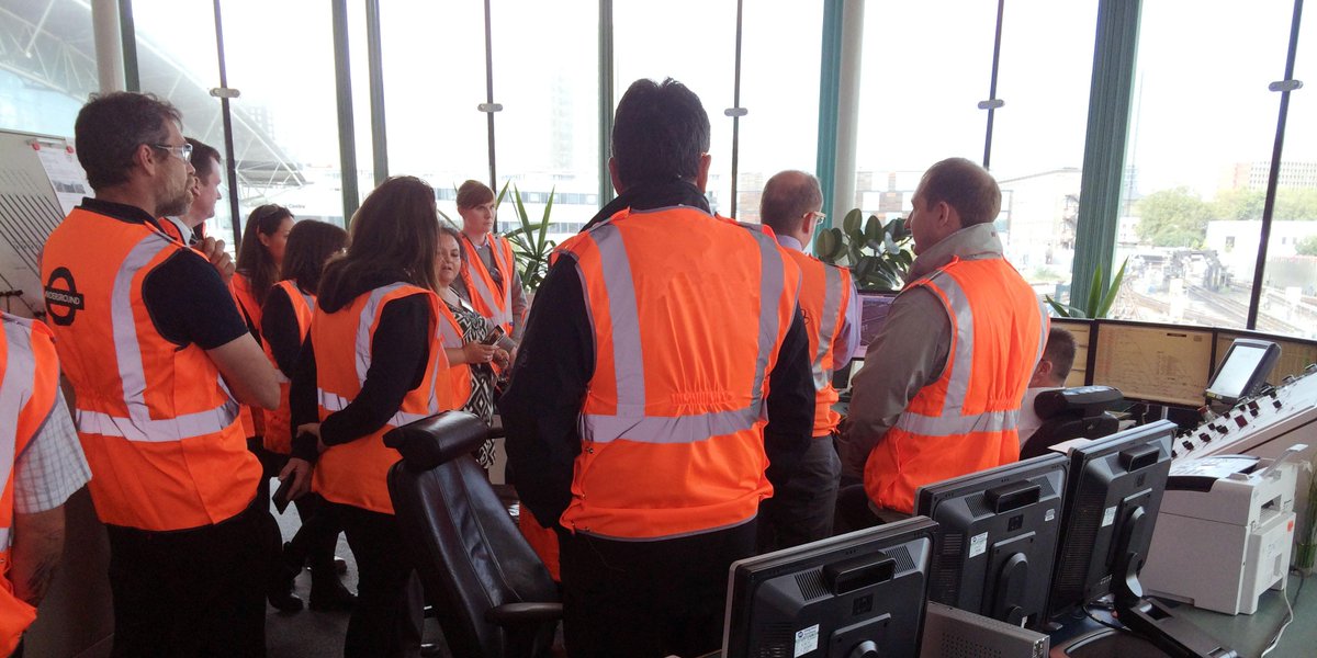SOCOTEC_UK's tweet photo. Yesterday's rail forum included a fascinating tour of the Stratford depot and control centre #REF2015 #rail http://t.co/01wLyaoiYx
