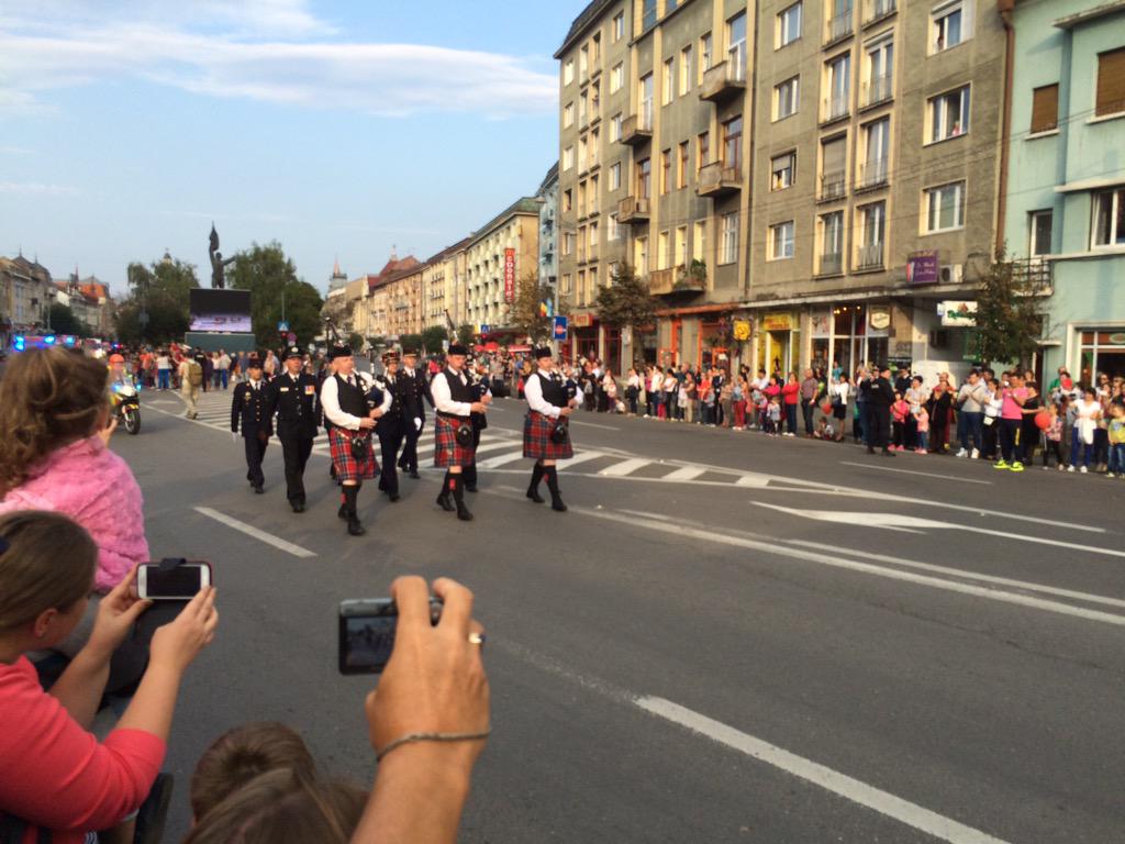 SFRS pipers at SMURD 25rh parade Targu Mures