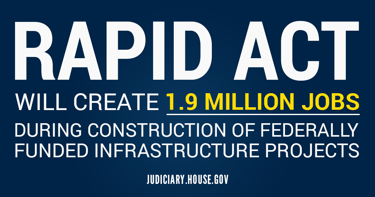 JudiciaryGOP's tweet photo. Breaking - House just passed the #RAPIDAct to eliminate regulations and create more American jobs. http://t.co/FxDn8Ty7LA