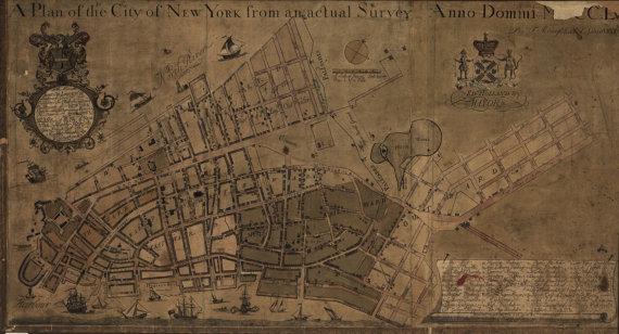 Stunning Image of New York and New York City in 1755 