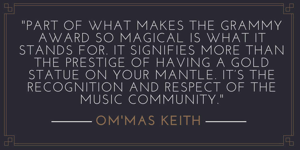 Grammys's tweet photo. .@OMMASDOTCOM on what winning a GRAMMY award means to him http://t.co/KcdqZaiet3 http://t.co/bTZ1MKWcEu