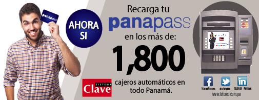 Realiza tus recargas de PANAPASS de forma inmediata en los más de 1,800 cajeros del #SISTEMAClave