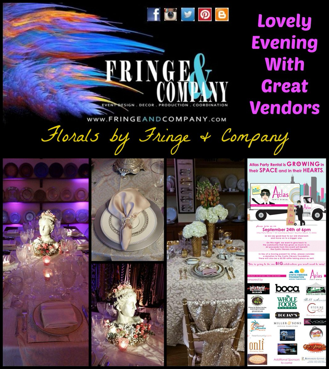 Fringe_and_Co's tweet photo. Lovely #evening w/great #vendors at #atlaspartyrental #locationlocationlocation #boyntonbeach #southflorida #events http://t.co/d2uYWC91zz