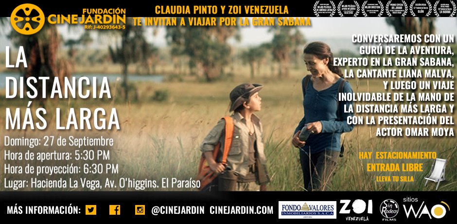 CineJardin's tweet photo. @cecodap Te esperamos #Dom27Sep #LaDistanciaMásLarga en la Hacienda la Vega 6:30pm http://t.co/GOHj2COxBM http://t.co/BITWH90NBQ