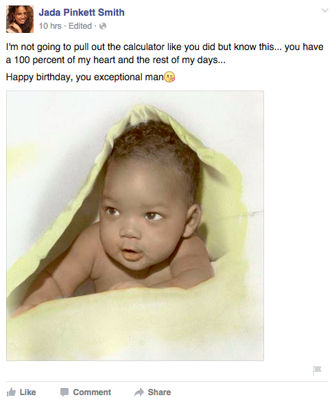 Jada Pinkett Smith keeps it simple in wishing Will Smith a Happy Birthday. We will too. Happy Birthday Will! 