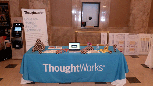 thoughtworks's tweet photo. We're at #strangeloop today and can't wait to hear @AbbyBobe's keynote. Stop by our booth to win a book! http://t.co/fS9Q5eLv1q