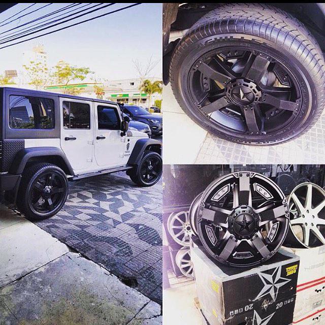 ColonialRacing's tweet image. Wrangler com aro 22"! Temos mais 01 jogo aro 20" em estoque 6x139 XD811 rockstar #colonialracing #jeep #aro22 #aro20