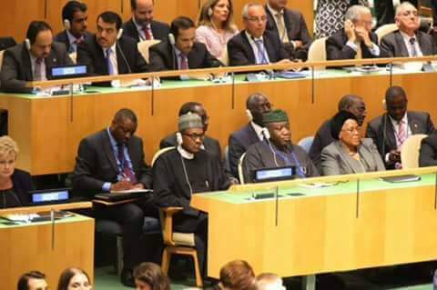 hope_ogah's tweet photo. #President Buhari at the UN Meeting in New York. Nice one my President.@MBuhari @Ayourb @NigeriaNewsdesk http://t.co/Aa4QPWB9ei