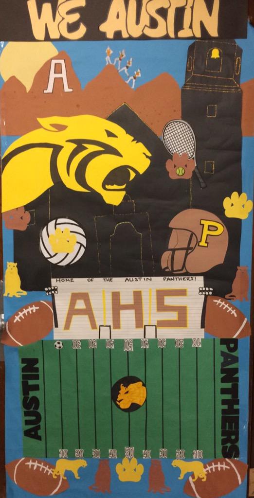 LaMissDeScience's tweet photo. Whoo hoo! We won a prize for our door! #wehavespirit #yeswedo #episd #austinhighschool #iamepisd #weaustin http://t.co/3W74deY0Kl