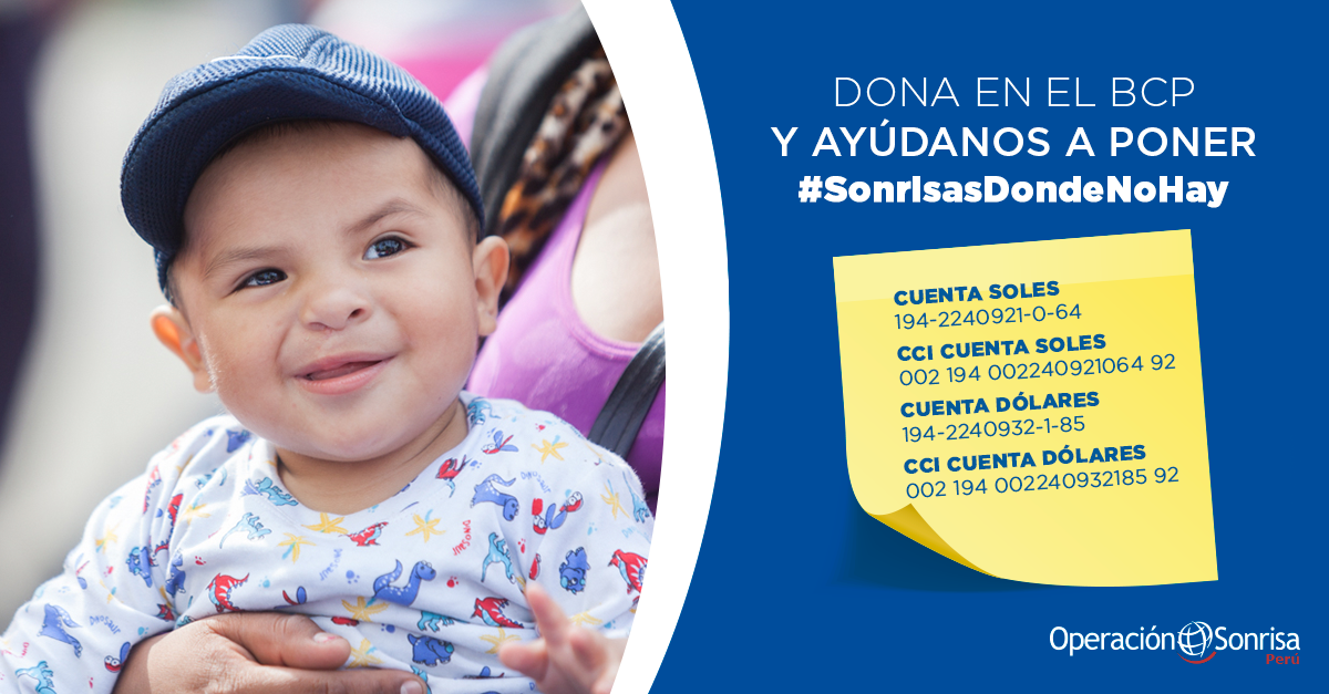 osonrisape's tweet photo. Ingresa aquí http://t.co/zXnsldh7jL  y pon #SonrisasDondeNoHay en niños con labio fisurado y/o
paladar hendido. http://t.co/rF0NKffjkB