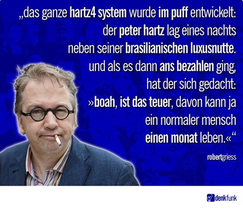 denkfunker's tweet photo. #RobertGriess #Stapper #Hartz4 #Hartz4Satz #PeterHartz #Verhältnismäßigkeit #Sozialgeiz http://t.co/yhGYbIivPH