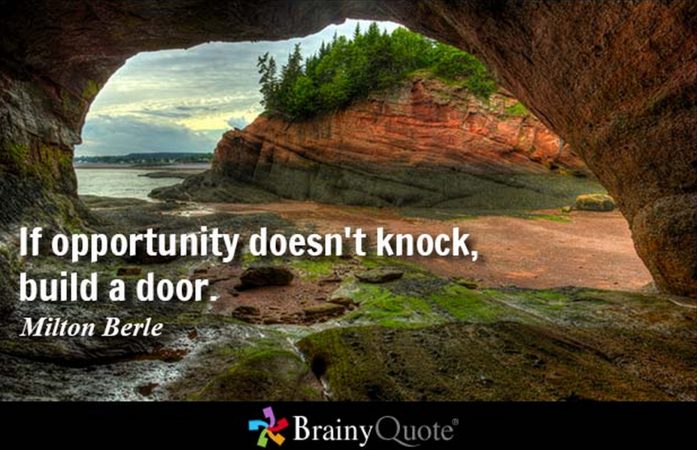 duarte_vasco's tweet photo. "If opportunity does not knock, build a door" ~Milton Berle Yep, time to get to work! http://t.co/5bD7Rf8Pe1