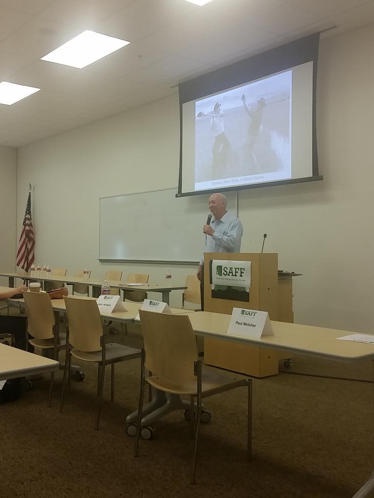 SAFFYuma's tweet photo. Thank you to Jim Cherry for his presentation on our Desalination Plant &amp; the current state of our water. #Plenary2015 http://t.co/j1o8ObCtLm