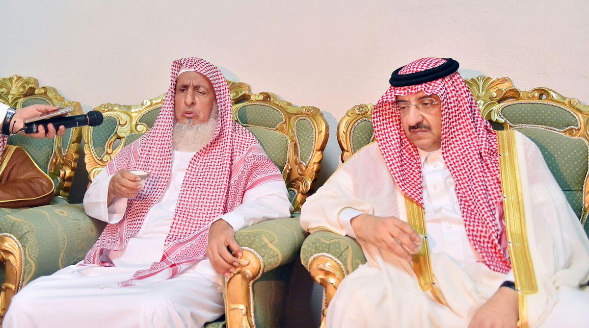 hanafanahmed201's tweet image. المفتي والشيخ الفوزان يستقبلان ولي العهد الأمير محمد بن نايف بمشعر منى #المناصرون #ISIS #e3teqal #حسم #اخبار_الخلافه