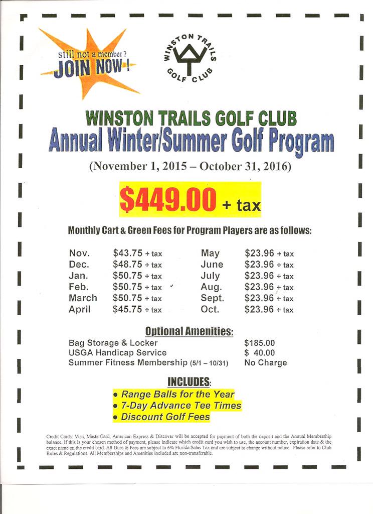 inwinstontrails's tweet image. Great deal at my home course #WinstonTrails
