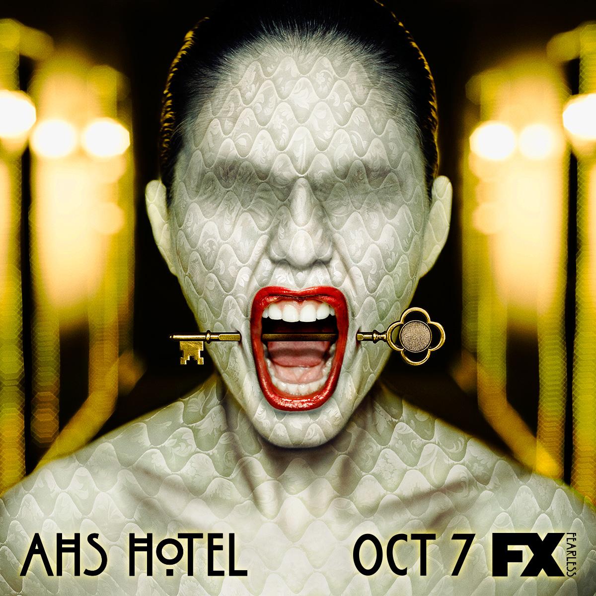 AHSFX's tweet photo. It's almost time to turn the key and open a new chapter of American Horror Story... #AHSHotel http://t.co/TwZWXKm1P8