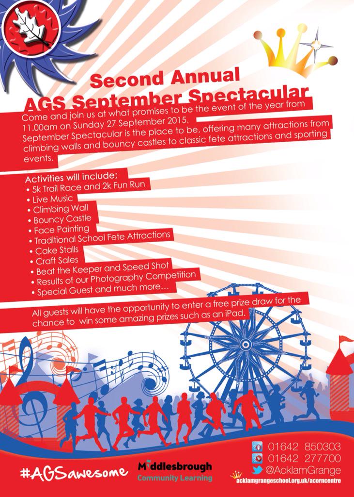 AcklamGrange's tweet photo. Come and see our September Spectacular on Sunday! #AGSawesome 👍 http://t.co/xE6knRIJS4
