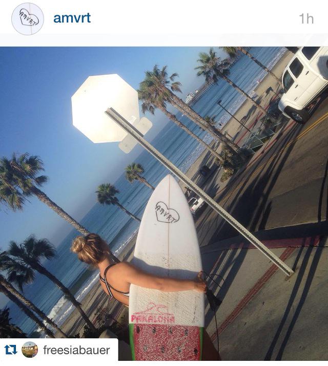 amreichman's tweet photo. #FreesiaBauer loves her new fish! #stoked magic #11 #amvrt #surf #surfboards #fish #surfergirl #AlohaFriday #love http://t.co/2cd9xoujU3