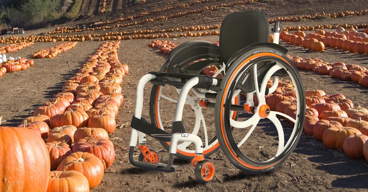 Quickiewheels's tweet photo. Just in time for fall, the Pumpkin Spice #QuickieWheelchair! http://t.co/kref5x8p6e