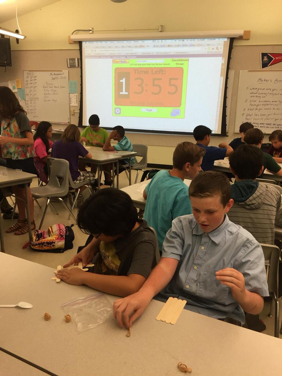 TechSequoia's tweet image. Team building exercise in Maker&apos;s Academy. 10 sticks,  4 rubber bands and a spoon to build a catapult.