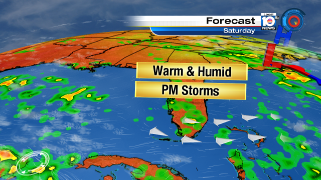 WEEKEND FORECAST-- warm, humid, with the chance for storms http://t.co/CxiTx7WTfl