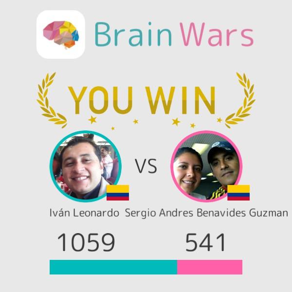 ivaleoama's tweet photo. Yo desafié a Sergio Andres Benavides Guzman y gané :) Juguemos! #BrainWars
http://t.co/LI7zX00tCd http://t.co/fo88GIti9A